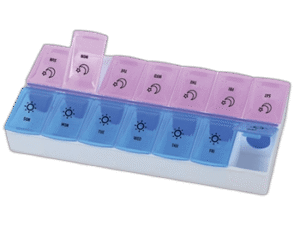 Vaistų dėžutė savaitei (rytas/vakaras)