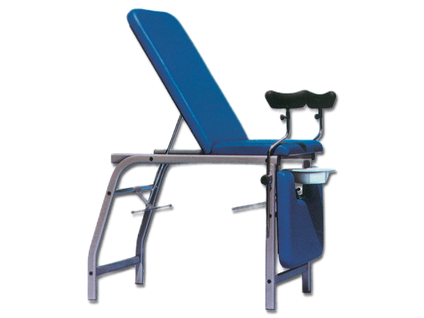 3 dalių ginekologinė kėdė, mėlyna