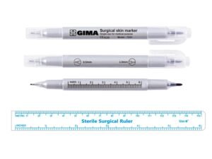 Chirurginis odos žymeklis - dvigubas 0,5 ir 1,0 mm - sterilus