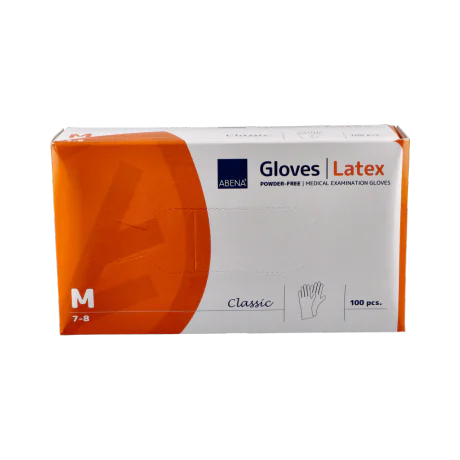 "Abena Classic" latekso pirštinės, be pudros, M dydis (100 vnt.)