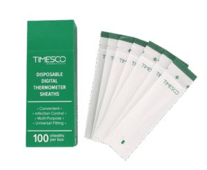 Vienkartinės elektroninių termometrų movos Gamintojas – Timesco, UK