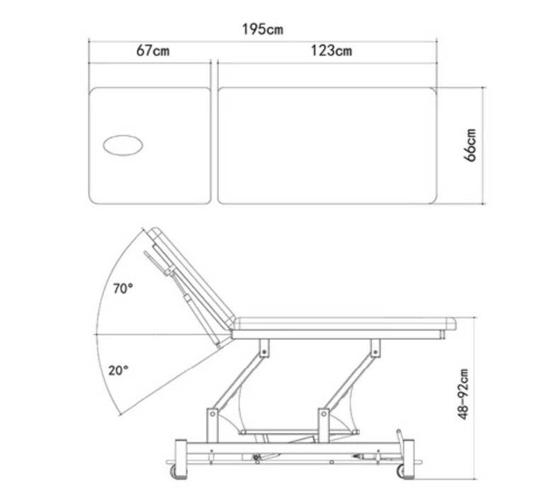 Elektrinis fizioterapijos ir masažo stalas "ENID" - Image 2