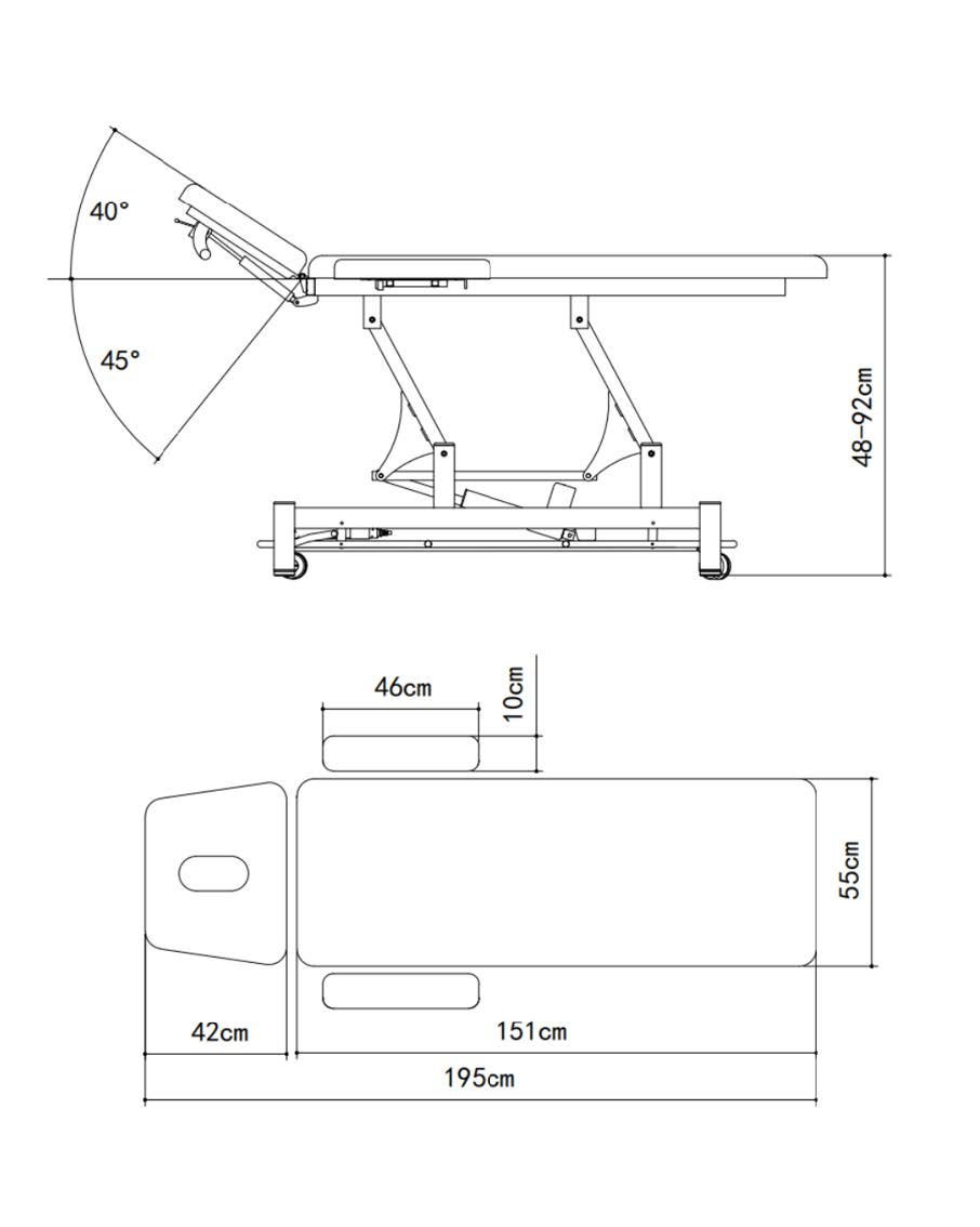 Elektrinis masažo stalas "ROTH" - Image 2