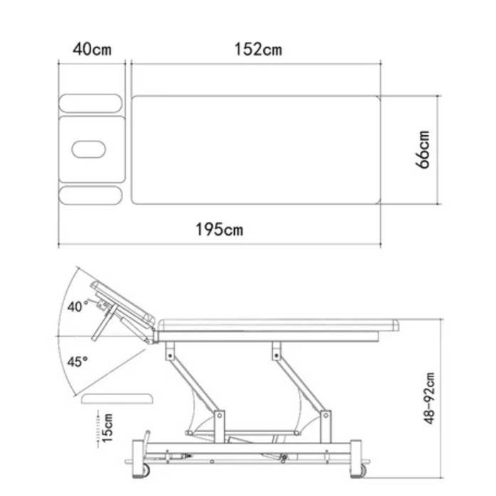 Elektrinis masažo stalas "Guth" - Image 5