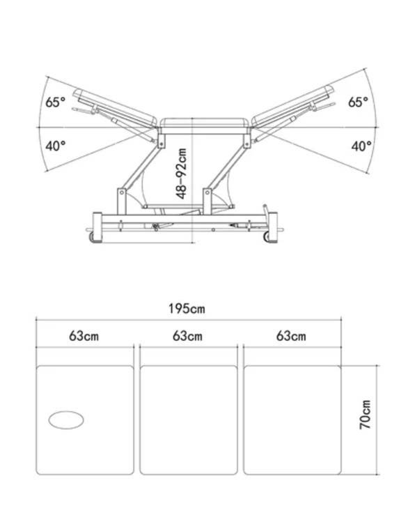 Elektrinis masažo stalas "BROM" - Image 2