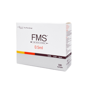 FMS mikro švirkštas 32G x 0,5 ml, 100 vnt.