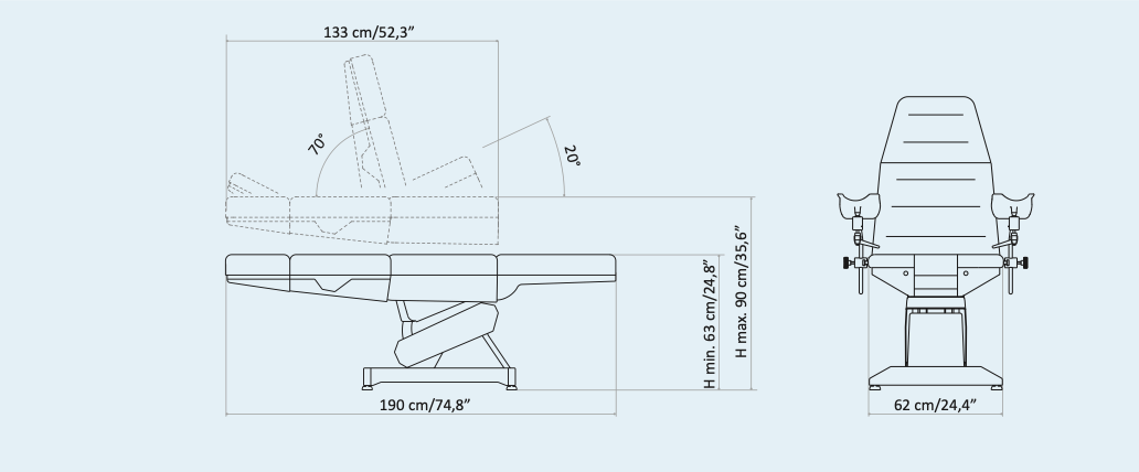 Elektrinė ginekologinė kėdė "Lemi Gyno" - Image 9