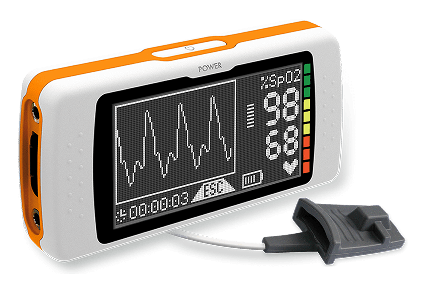Nešiojamasis jutiklinio ekrano spirometras ir oksimetras "Spirodoc" - Image 3