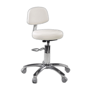 Apvali odinė kėdė su atlošu