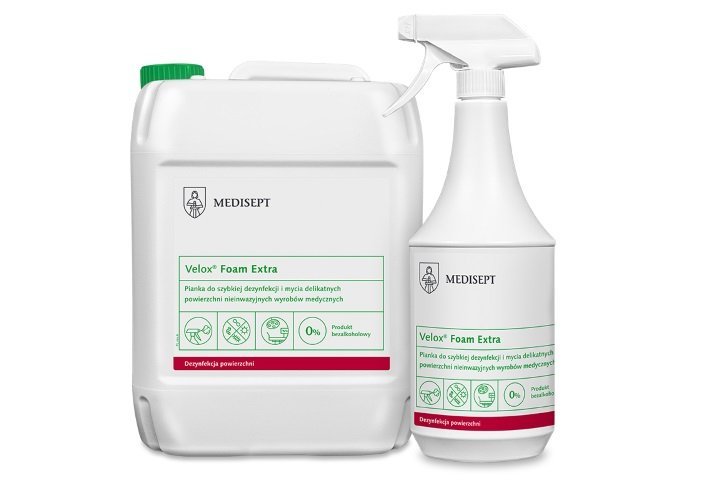 „Velox Foam Extra Medisept“ putos be alkoholio, skirtos paviršių dezinfekcijai, 1L - Image 2