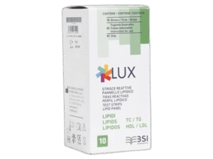 Lipidų juostelės lipidų ir hemoglobino matuokliui "Lux", 10 vnt.